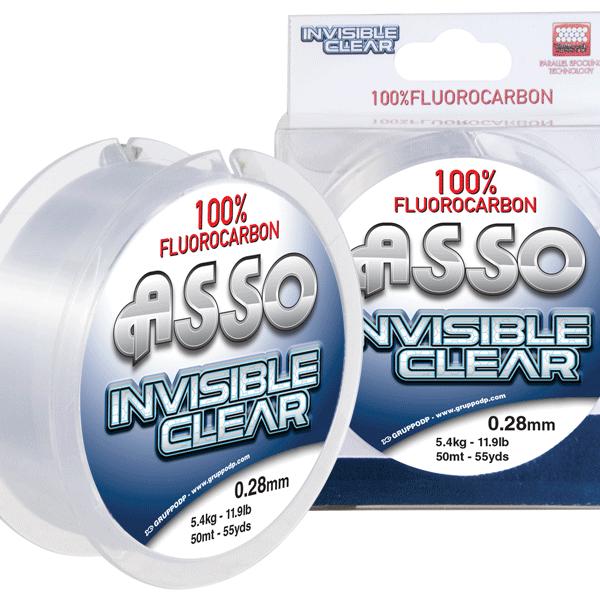 ASSO INVISIBLE CLEAR FLUORO CARBON 50M 0,15