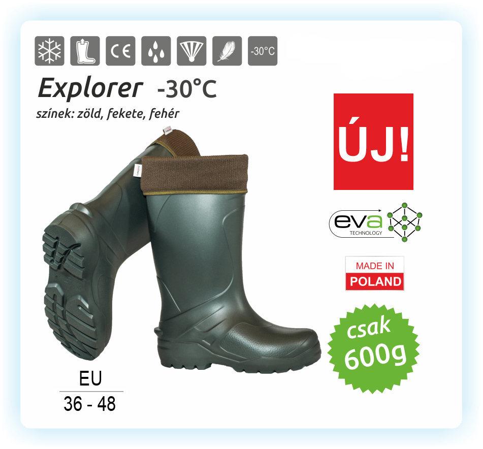 Camminare – Explorer EVA csizma ZÖLD (-30°C) Méret: 40