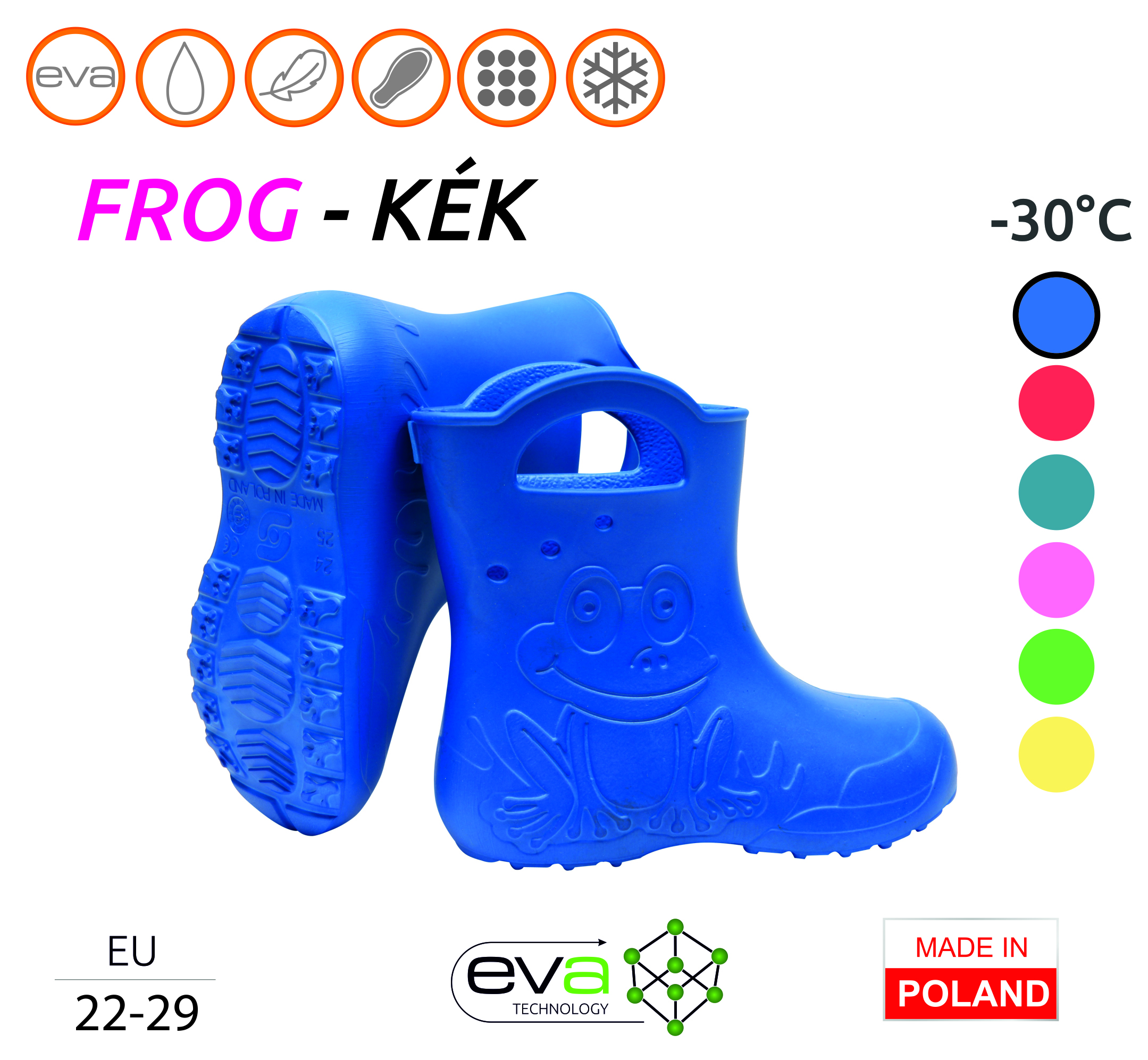 Camminare – Frog EVA gyerekcsizma KÉK (-30°C) 22/23