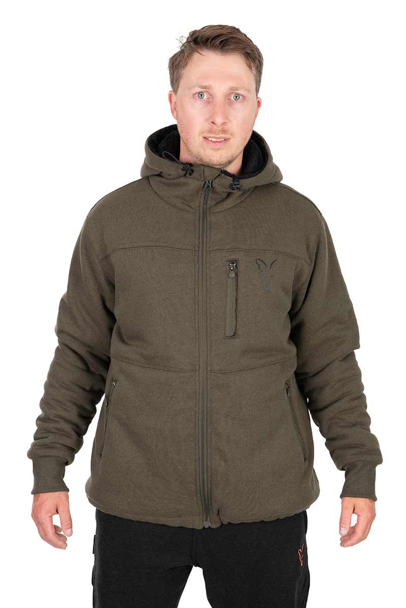 Fox Collection Sherpa Jacket Bélelt Kapucnis Felső G/B 2XL