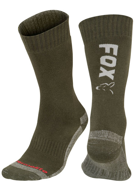 FOX Green & Silver Thermolite Long Sock ZÖLD & EZÜST Thermo Zokni 6-9 (EU 40-43)