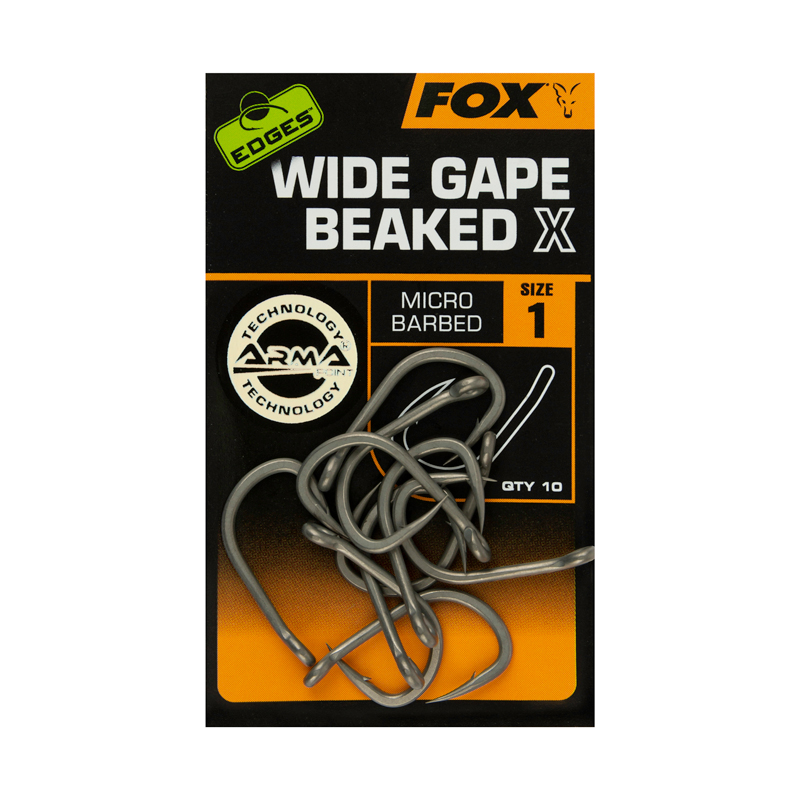 Fox Edges™ Wide Gape Beaked X Bojlis horog 4# 10db