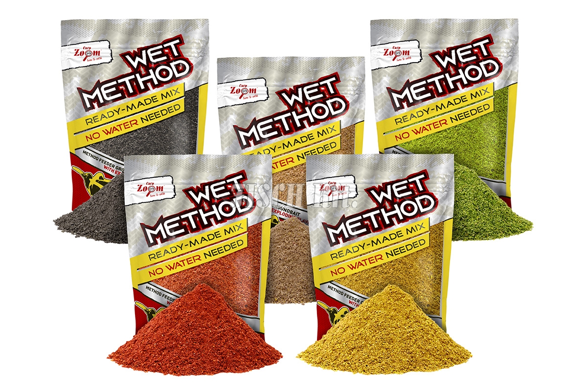 CARP ZOOM Wet Method készre kevert etetőanyag, eper-hal, 850g