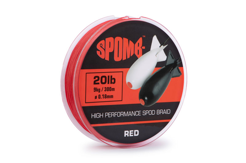 Spomb Braid 20lb - 0,18mm - 300m - Red (Piros)