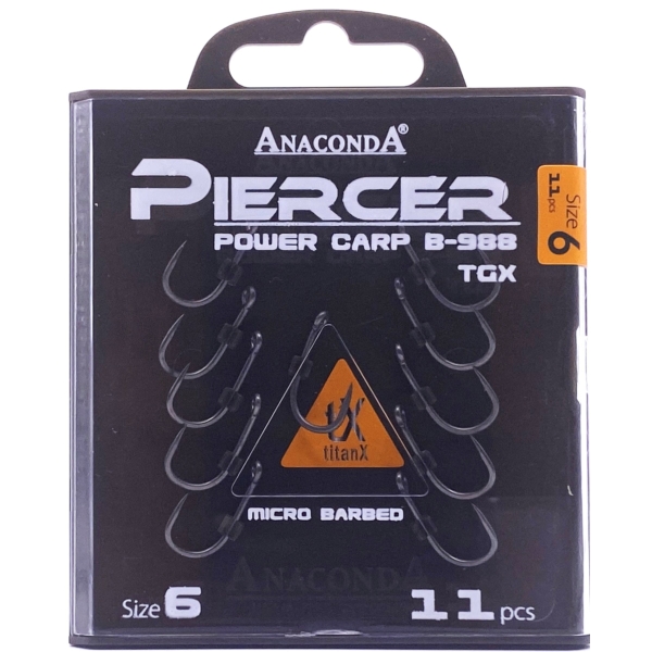 ANACONDA Piercer Power Carp B-988 TGX mikroszakállas / méret 6 / 11db